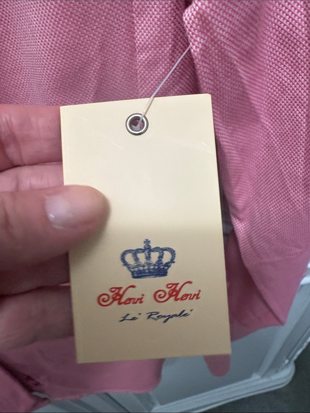 Henri-Henri La' Royale Pink and Purple - Long-Sleeve Button Down Shirts - Large - Picture 6 of 15